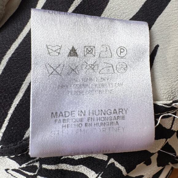 STELLA McCARTNEY Tropical Silk Halter Jumpsuit – Black/White/Pink - Picture 11 of 15